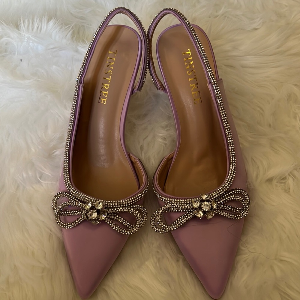Tinstree Womans Lilac dress shoes size 8